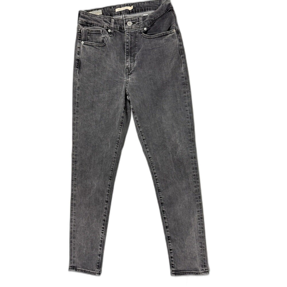 Levis Size 27 Womens Jeans High Rise Skinny Washed Black Stretch